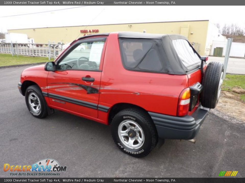 1999 Chevrolet Tracker Soft Top 4x4 Wildfire Red / Medium Gray Photo #5