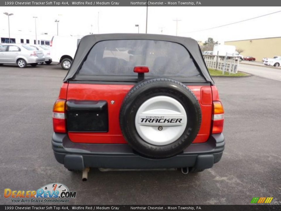 Wildfire Red 1999 Chevrolet Tracker Soft Top 4x4 Photo #6