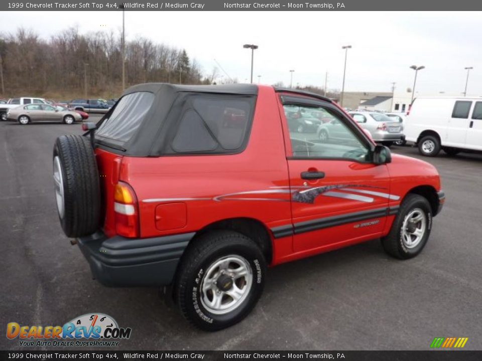 Wildfire Red 1999 Chevrolet Tracker Soft Top 4x4 Photo #10