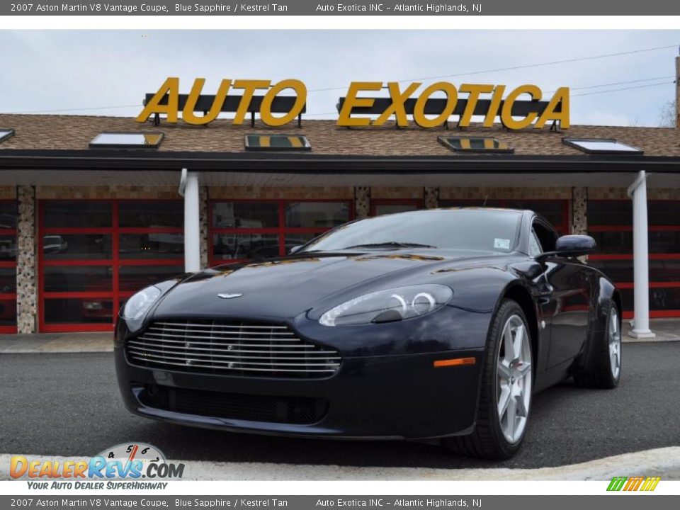 2007 Aston Martin V8 Vantage Coupe Blue Sapphire / Kestrel Tan Photo #1