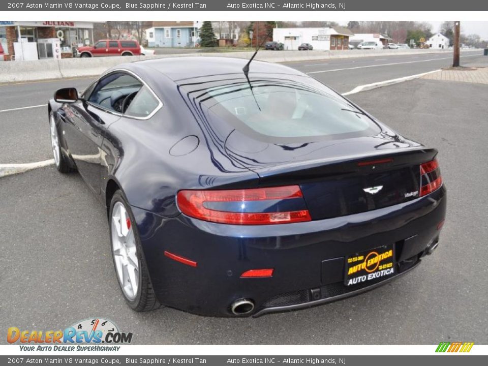 2007 Aston Martin V8 Vantage Coupe Blue Sapphire / Kestrel Tan Photo #2