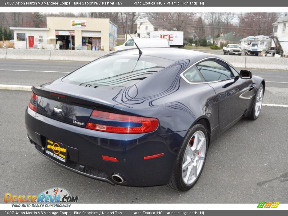 2007 Aston Martin V8 Vantage Coupe Blue Sapphire / Kestrel Tan Photo #3