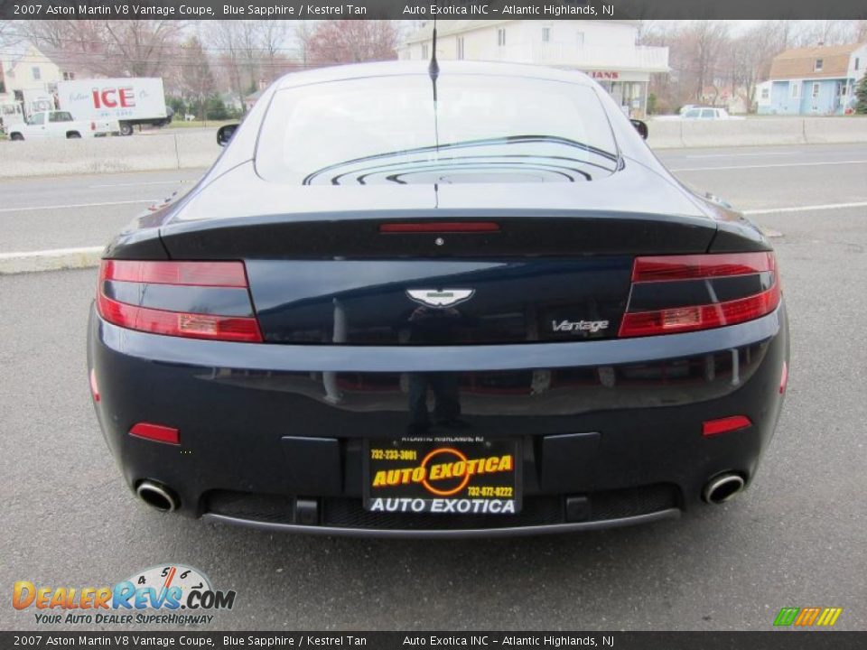 2007 Aston Martin V8 Vantage Coupe Blue Sapphire / Kestrel Tan Photo #35