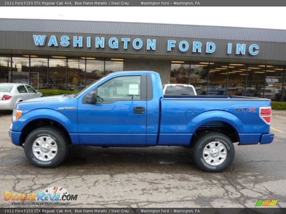 2011 Ford F150 STX Regular Cab 4x4 Blue Flame Metallic / Steel Gray Photo #1