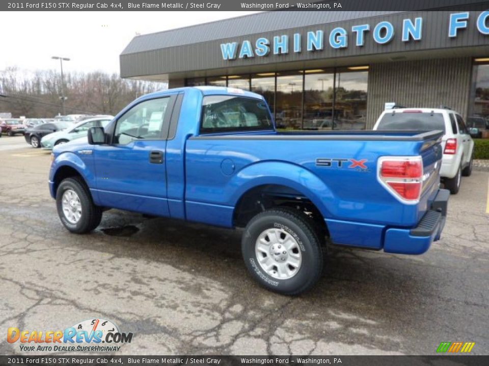 2011 Ford F150 STX Regular Cab 4x4 Blue Flame Metallic / Steel Gray Photo #2