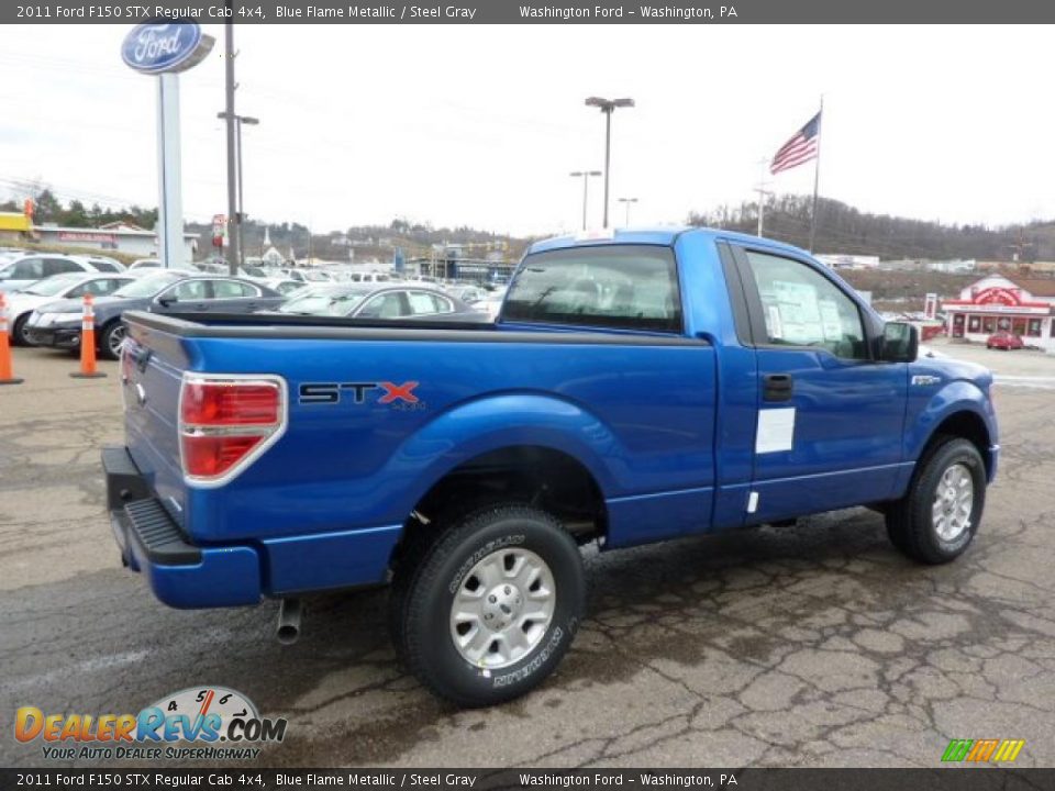 2011 Ford F150 STX Regular Cab 4x4 Blue Flame Metallic / Steel Gray Photo #4