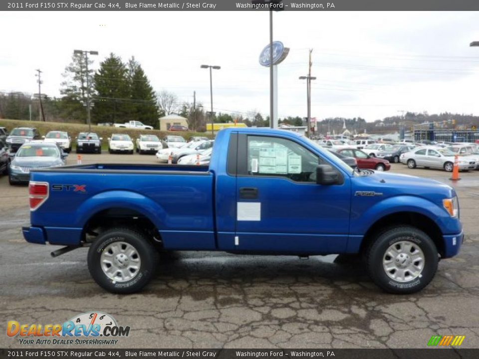 Blue Flame Metallic 2011 Ford F150 STX Regular Cab 4x4 Photo #5