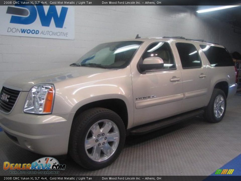 2008 GMC Yukon XL SLT 4x4 Gold Mist Metallic / Light Tan Photo #2