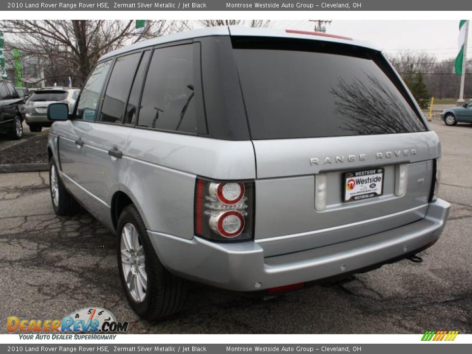 2010 Land Rover Range Rover HSE Zermatt Silver Metallic / Jet Black Photo #5