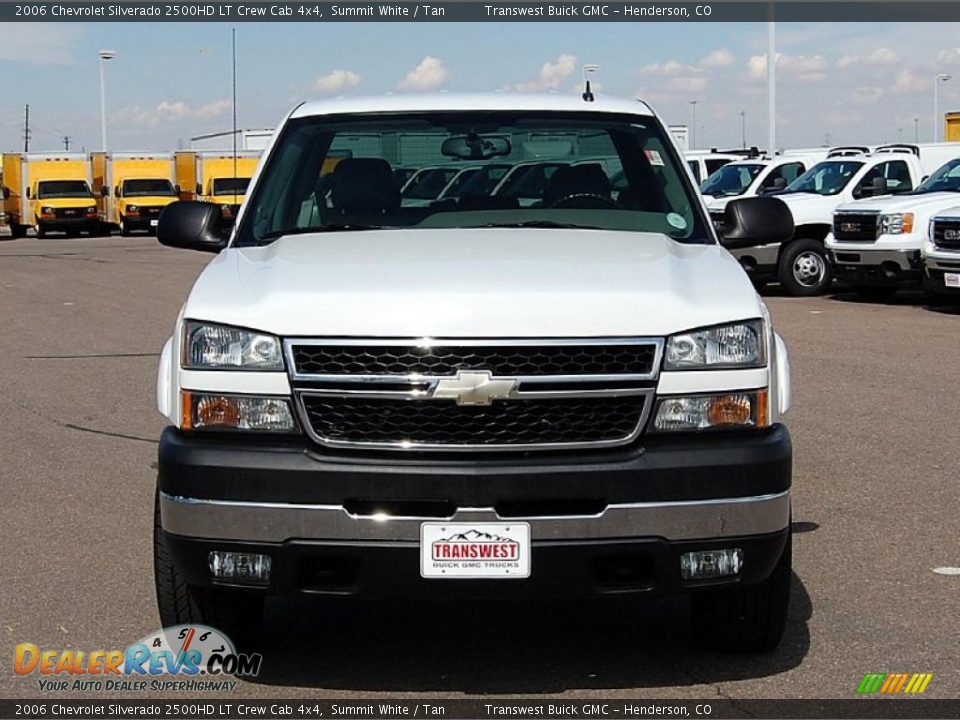 2006 Chevrolet Silverado 2500HD LT Crew Cab 4x4 Summit White / Tan Photo #2