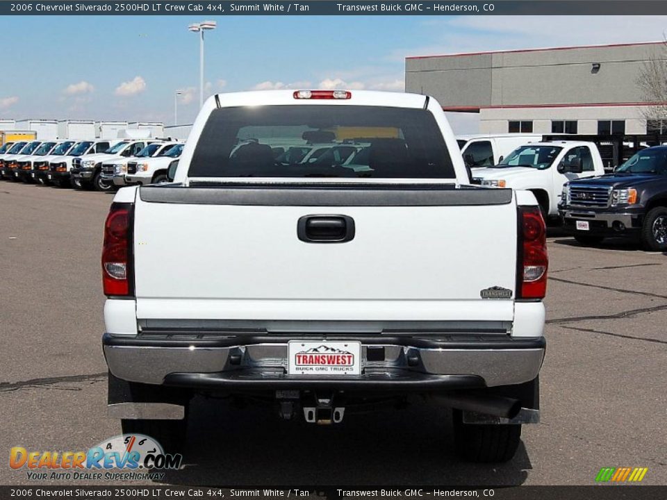 2006 Chevrolet Silverado 2500HD LT Crew Cab 4x4 Summit White / Tan Photo #4