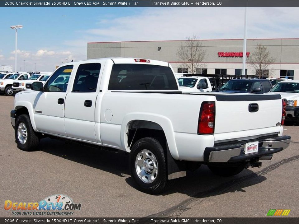 2006 Chevrolet Silverado 2500HD LT Crew Cab 4x4 Summit White / Tan Photo #5