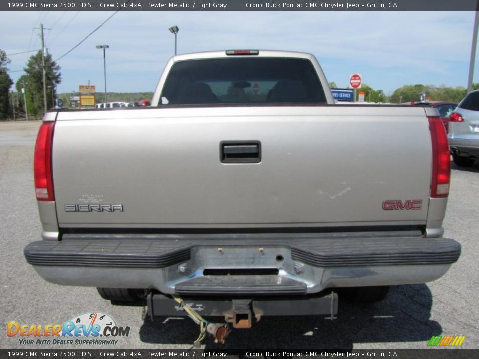 1999 GMC Sierra 2500 HD SLE Crew Cab 4x4 Pewter Metallic / Light Gray Photo #6