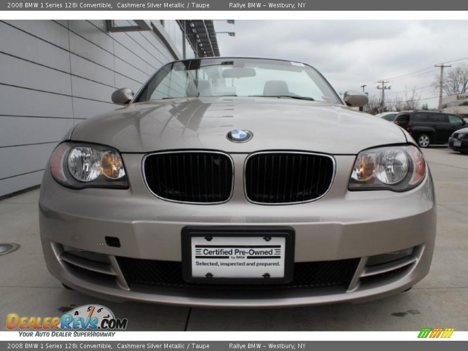 2008 BMW 1 Series 128i Convertible Cashmere Silver Metallic / Taupe Photo #4