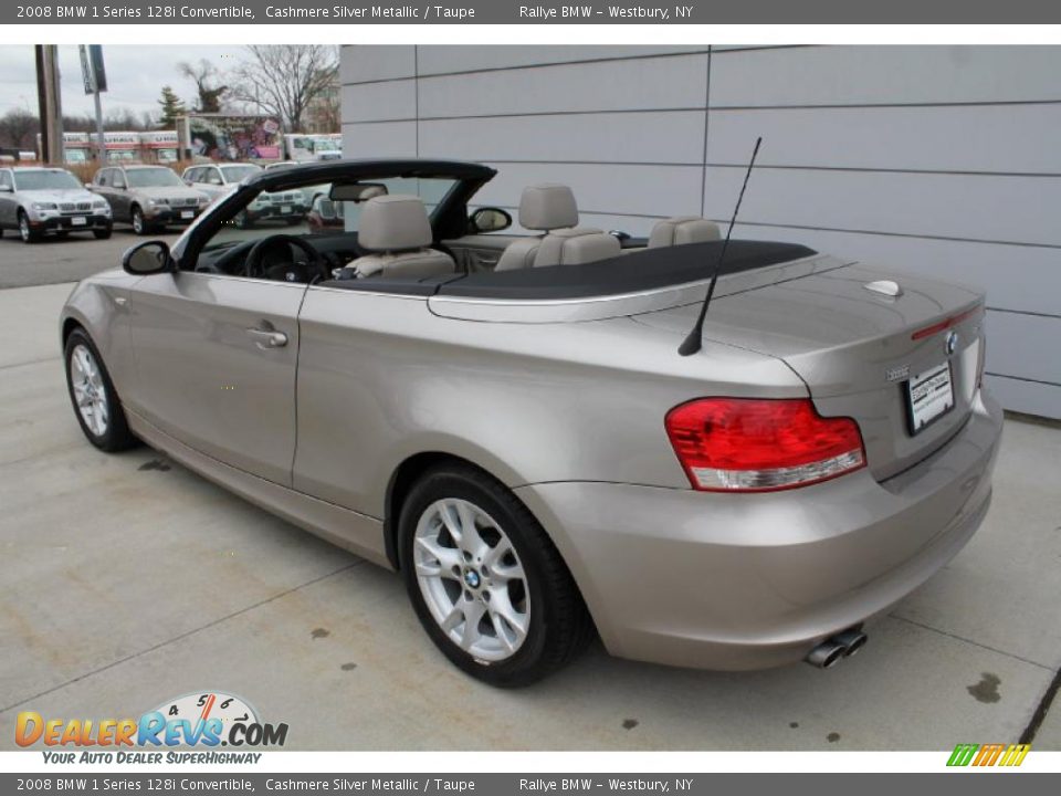 2008 BMW 1 Series 128i Convertible Cashmere Silver Metallic / Taupe Photo #5