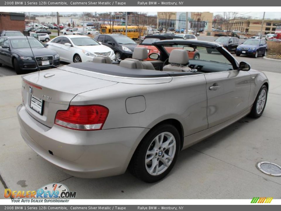 2008 BMW 1 Series 128i Convertible Cashmere Silver Metallic / Taupe Photo #7