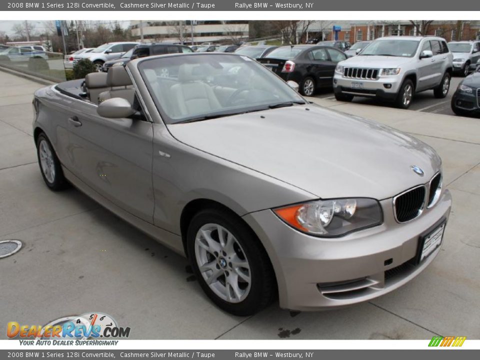 2008 BMW 1 Series 128i Convertible Cashmere Silver Metallic / Taupe Photo #8