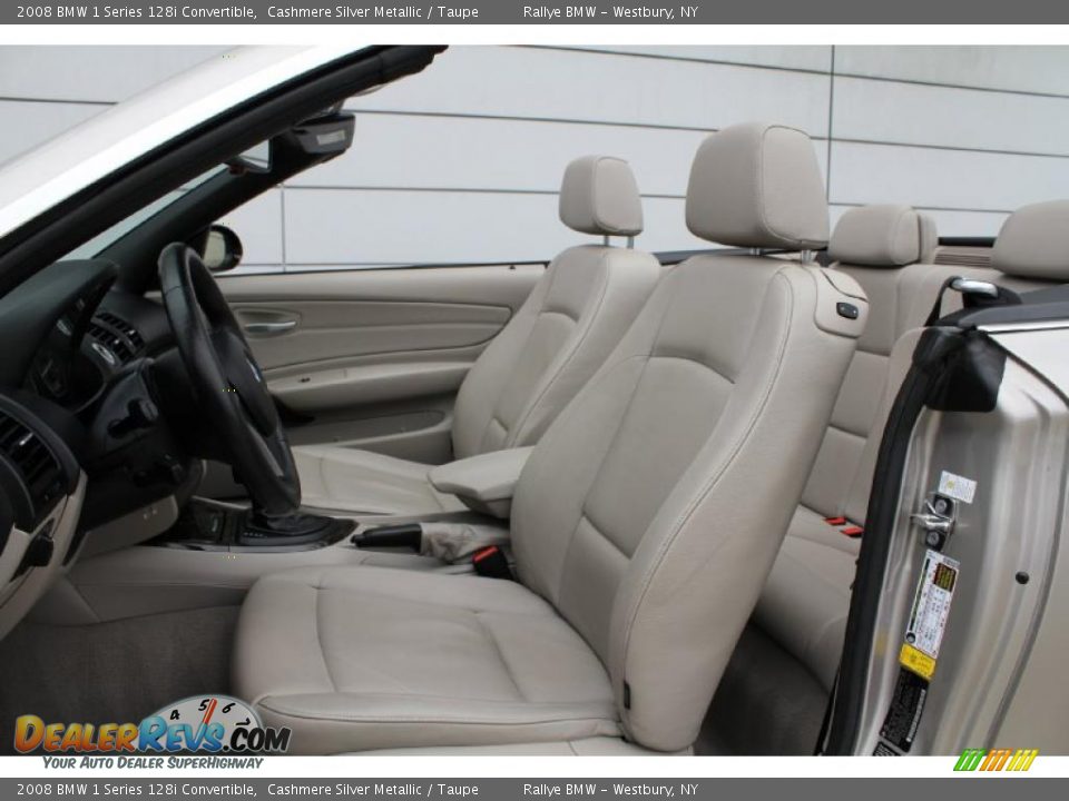 2008 BMW 1 Series 128i Convertible Cashmere Silver Metallic / Taupe Photo #11