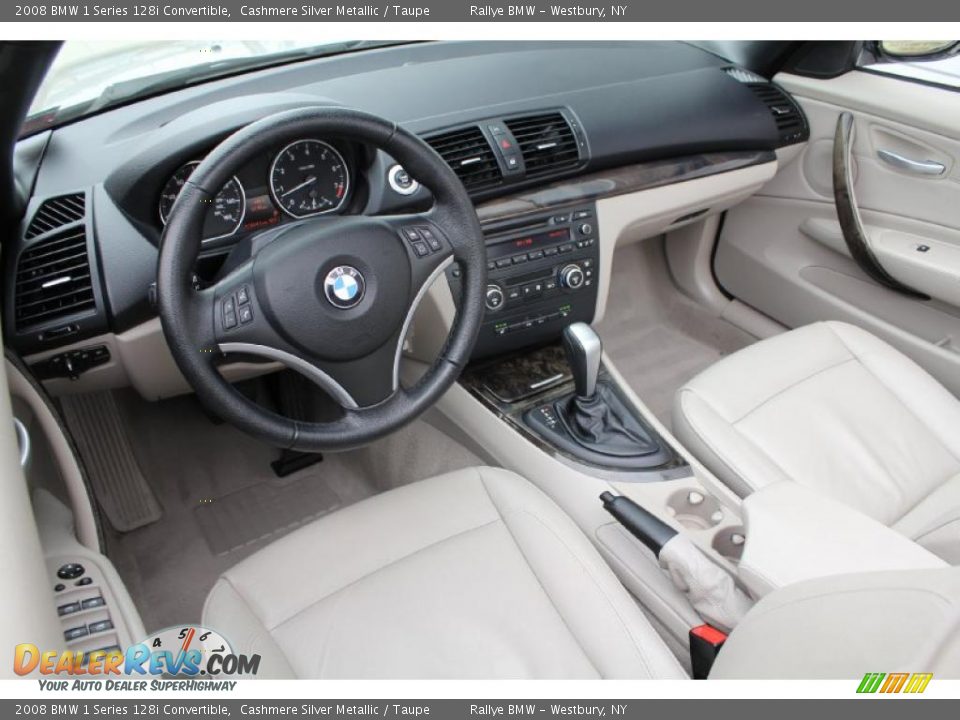Taupe Interior - 2008 BMW 1 Series 128i Convertible Photo #13