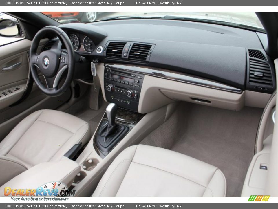 2008 BMW 1 Series 128i Convertible Cashmere Silver Metallic / Taupe Photo #14