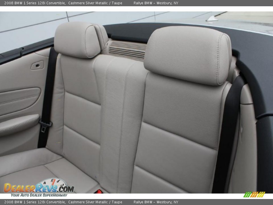 2008 BMW 1 Series 128i Convertible Cashmere Silver Metallic / Taupe Photo #17