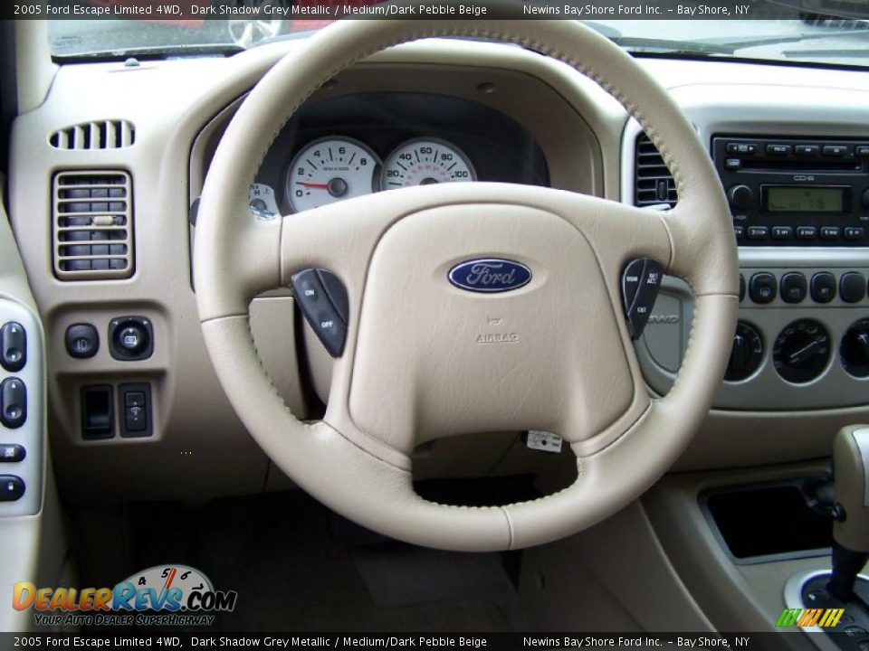 2005 Ford Escape Limited 4WD Steering Wheel Photo #12