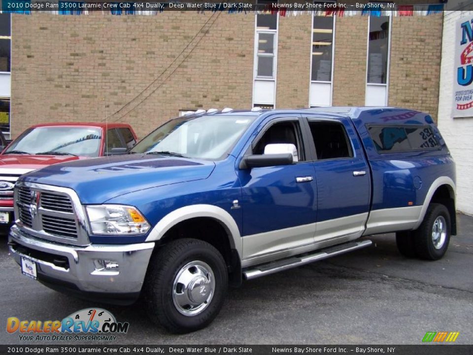 2010 Dodge Ram 3500 Laramie Crew Cab 4x4 Dually Deep Water Blue / Dark Slate Photo #1