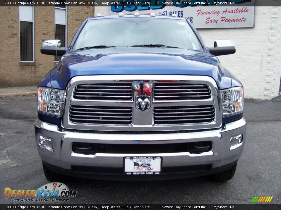 2010 Dodge Ram 3500 Laramie Crew Cab 4x4 Dually Deep Water Blue / Dark Slate Photo #2