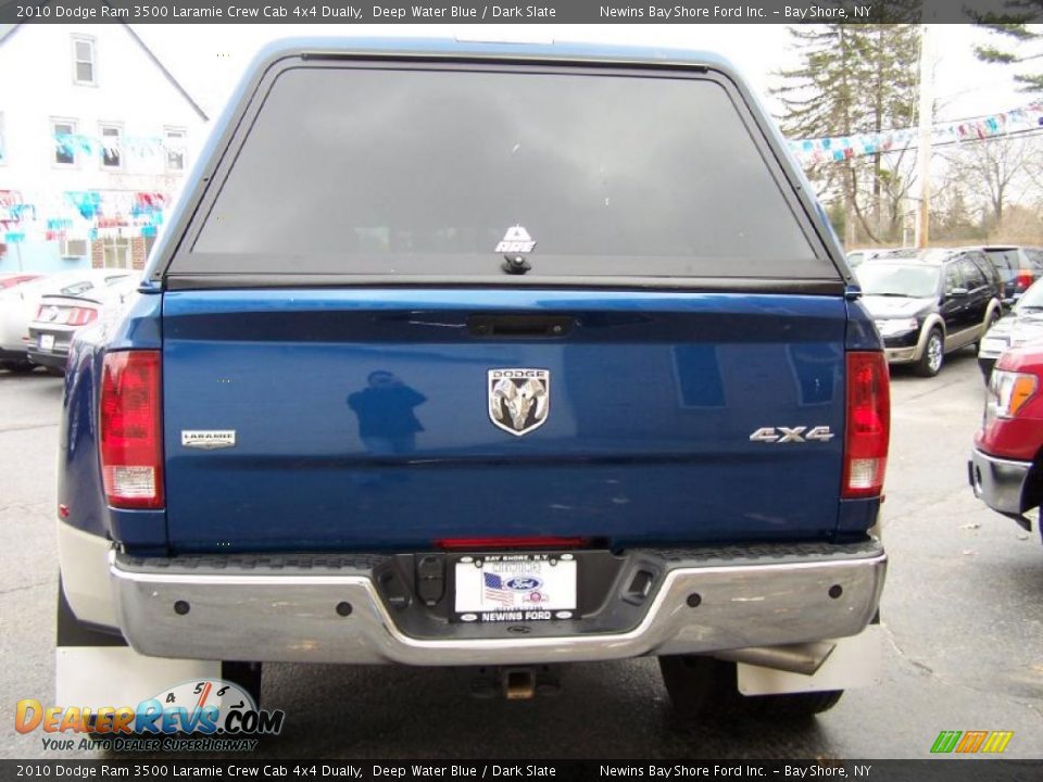 2010 Dodge Ram 3500 Laramie Crew Cab 4x4 Dually Deep Water Blue / Dark Slate Photo #5