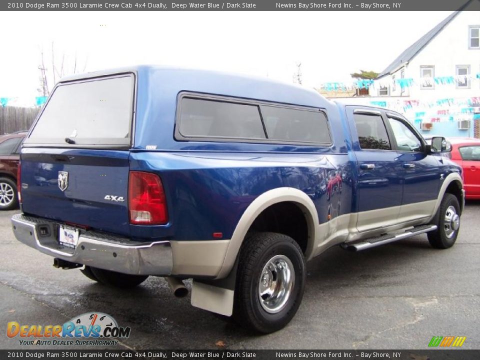 2010 Dodge Ram 3500 Laramie Crew Cab 4x4 Dually Deep Water Blue / Dark Slate Photo #6