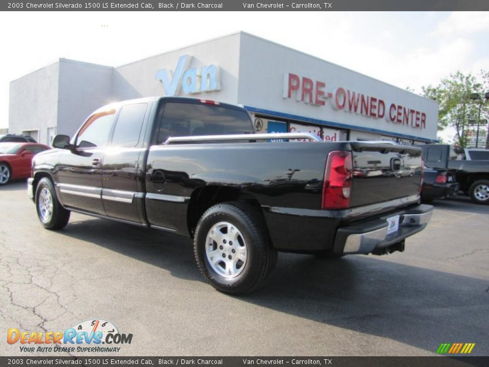 2003 Chevrolet Silverado 1500 LS Extended Cab Black / Dark Charcoal Photo #5