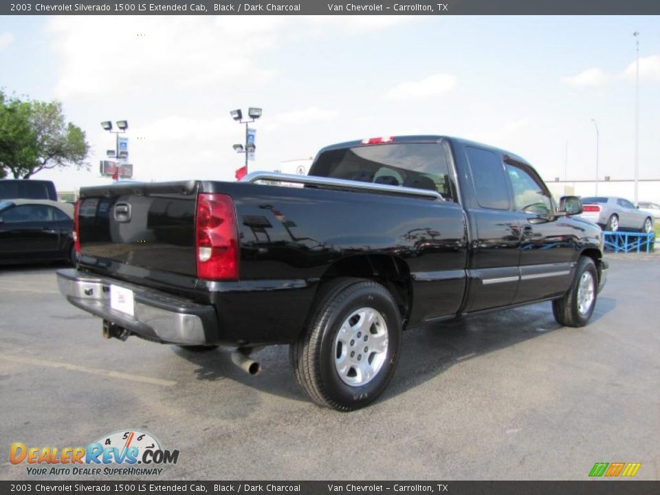 Black 2003 Chevrolet Silverado 1500 LS Extended Cab Photo #7