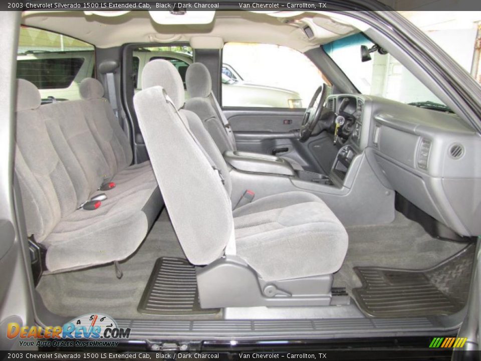 Dark Charcoal Interior - 2003 Chevrolet Silverado 1500 LS Extended Cab Photo #12