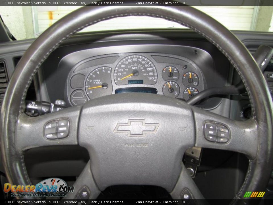 2003 Chevrolet Silverado 1500 LS Extended Cab Steering Wheel Photo #15