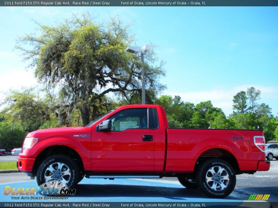 Race Red 2011 Ford F150 STX Regular Cab 4x4 Photo #2