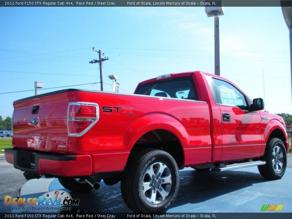 2011 Ford F150 STX Regular Cab 4x4 Race Red / Steel Gray Photo #3