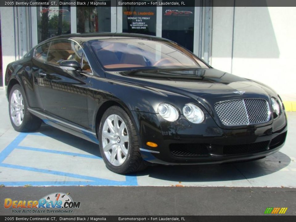 2005 Bentley Continental GT Diamond Black / Magnolia Photo #8