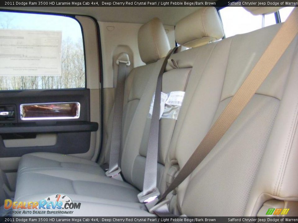 Light Pebble Beige/Bark Brown Interior - 2011 Dodge Ram 3500 HD Laramie Mega Cab 4x4 Photo #7