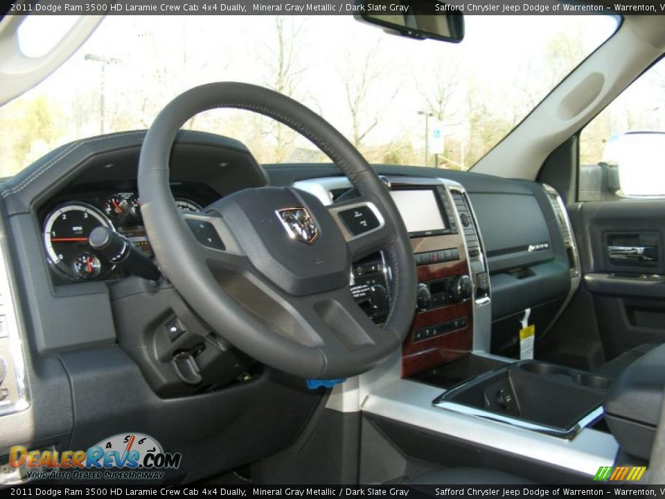 2011 Dodge Ram 3500 HD Laramie Crew Cab 4x4 Dually Mineral Gray Metallic / Dark Slate Gray Photo #5