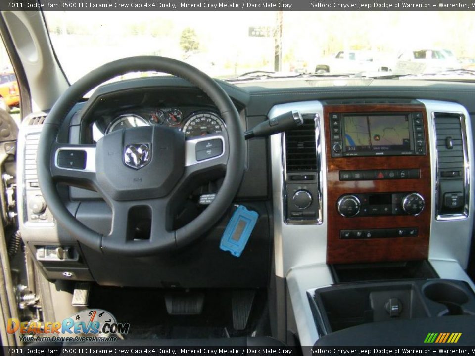 2011 Dodge Ram 3500 HD Laramie Crew Cab 4x4 Dually Mineral Gray Metallic / Dark Slate Gray Photo #9