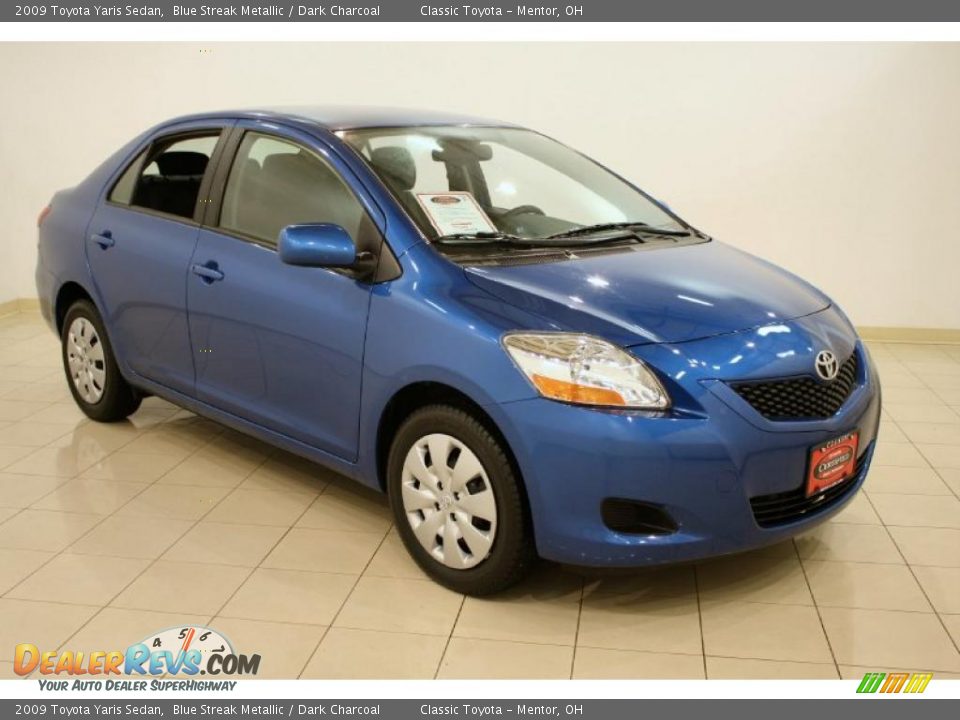 2009 toyota yaris sedan blue #5