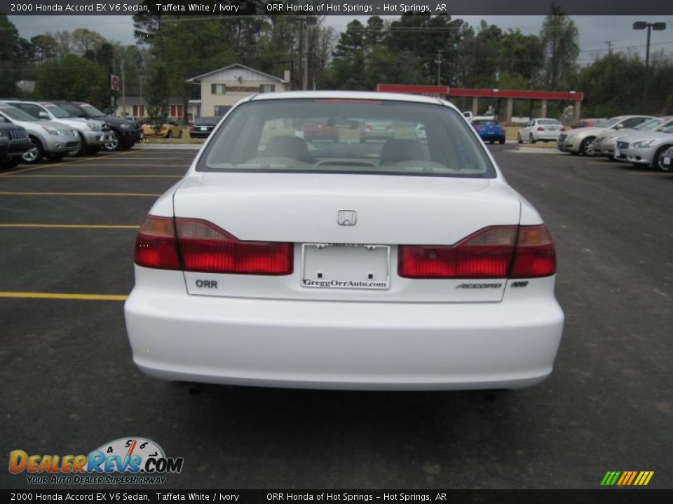 2000 Honda Accord EX V6 Sedan Taffeta White / Ivory Photo #4