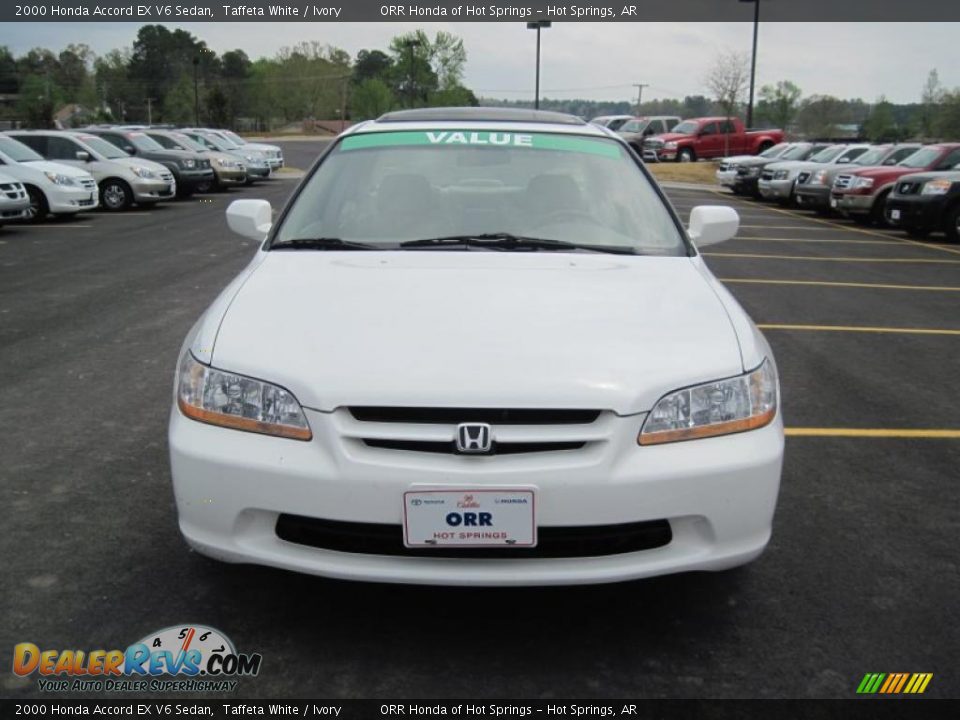 2000 Honda Accord EX V6 Sedan Taffeta White / Ivory Photo #8