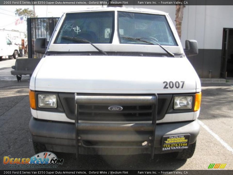 Oxford White 2003 Ford E Series Van E350 Super Duty Armored Vehicle Photo #2