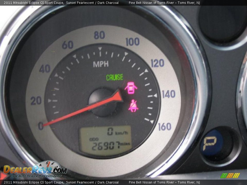 2011 Mitsubishi Eclipse GS Sport Coupe Sunset Pearlescent / Dark Charcoal Photo #14