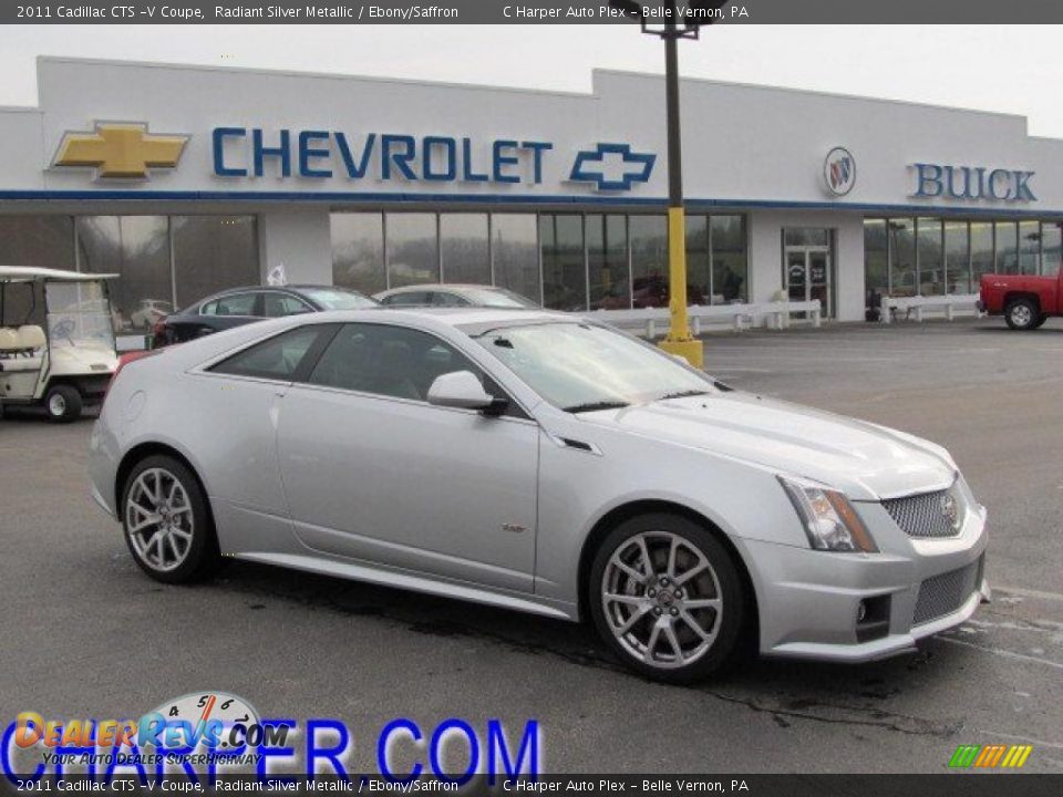 2011 Cadillac CTS -V Coupe Radiant Silver Metallic / Ebony/Saffron Photo #1