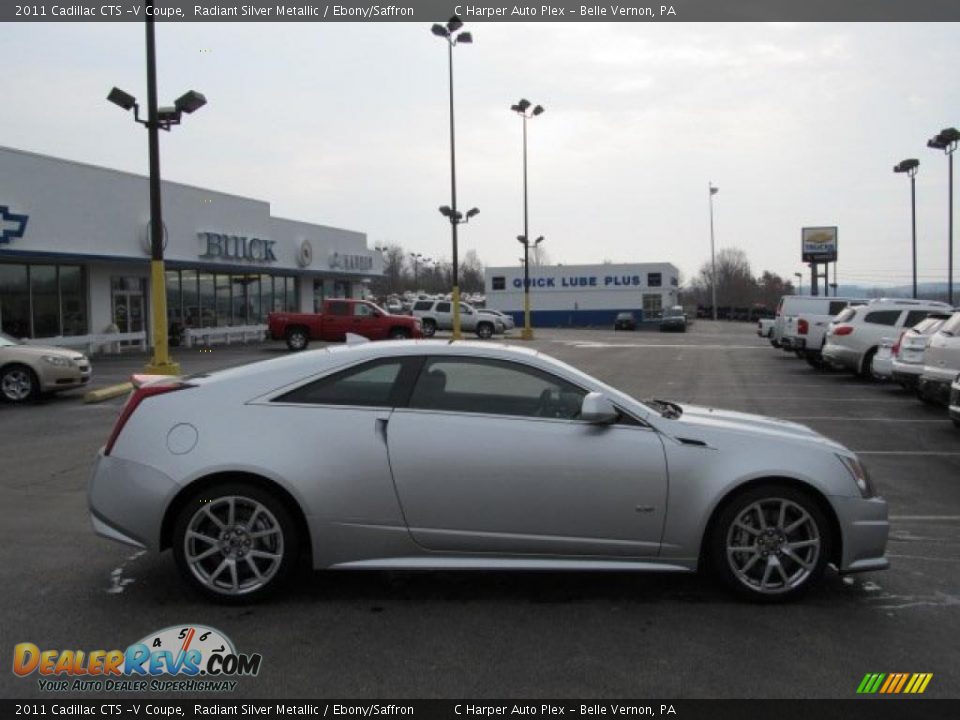 2011 Cadillac CTS -V Coupe Radiant Silver Metallic / Ebony/Saffron Photo #2