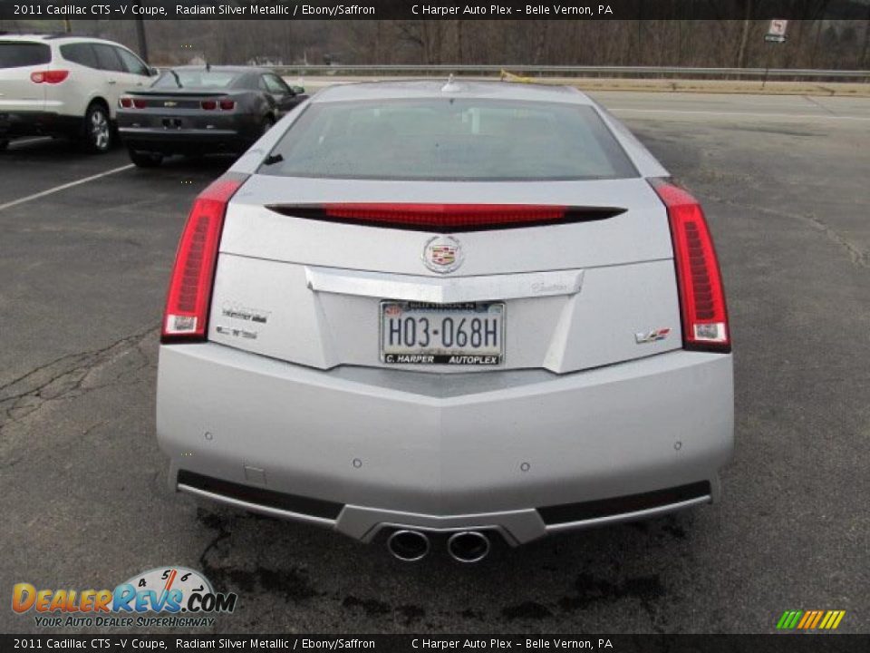 2011 Cadillac CTS -V Coupe Radiant Silver Metallic / Ebony/Saffron Photo #9