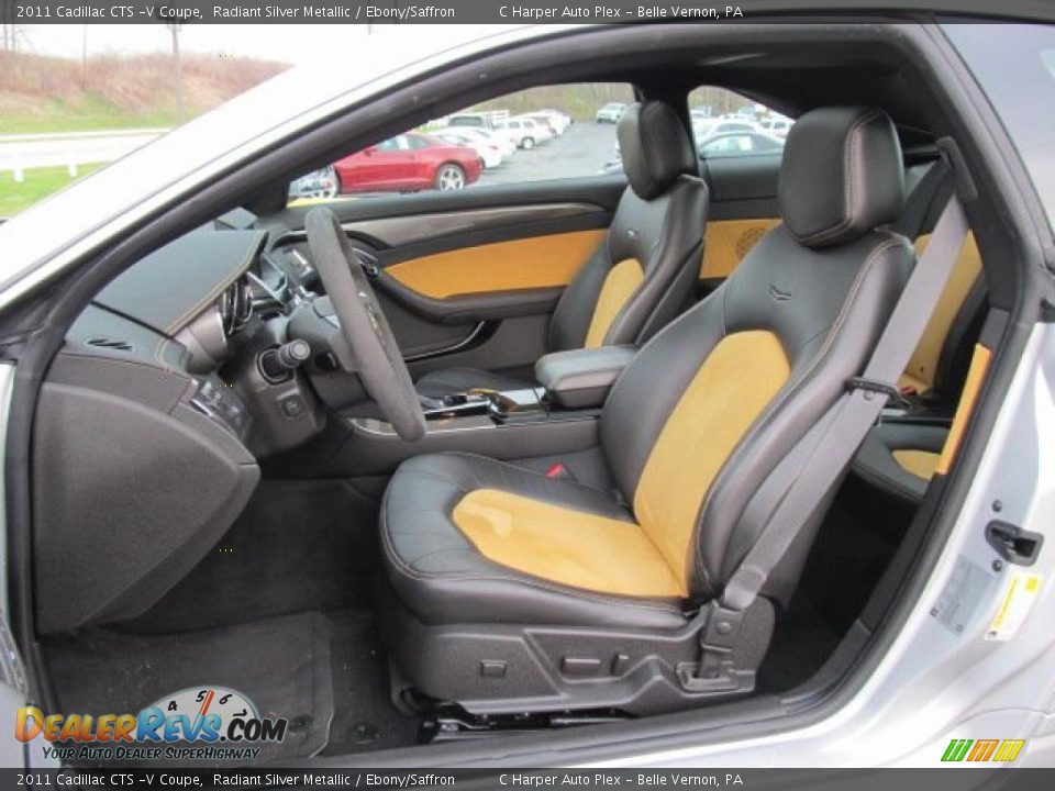 Ebony/Saffron Interior - 2011 Cadillac CTS -V Coupe Photo #15