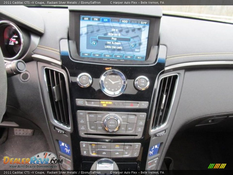 2011 Cadillac CTS -V Coupe Radiant Silver Metallic / Ebony/Saffron Photo #17